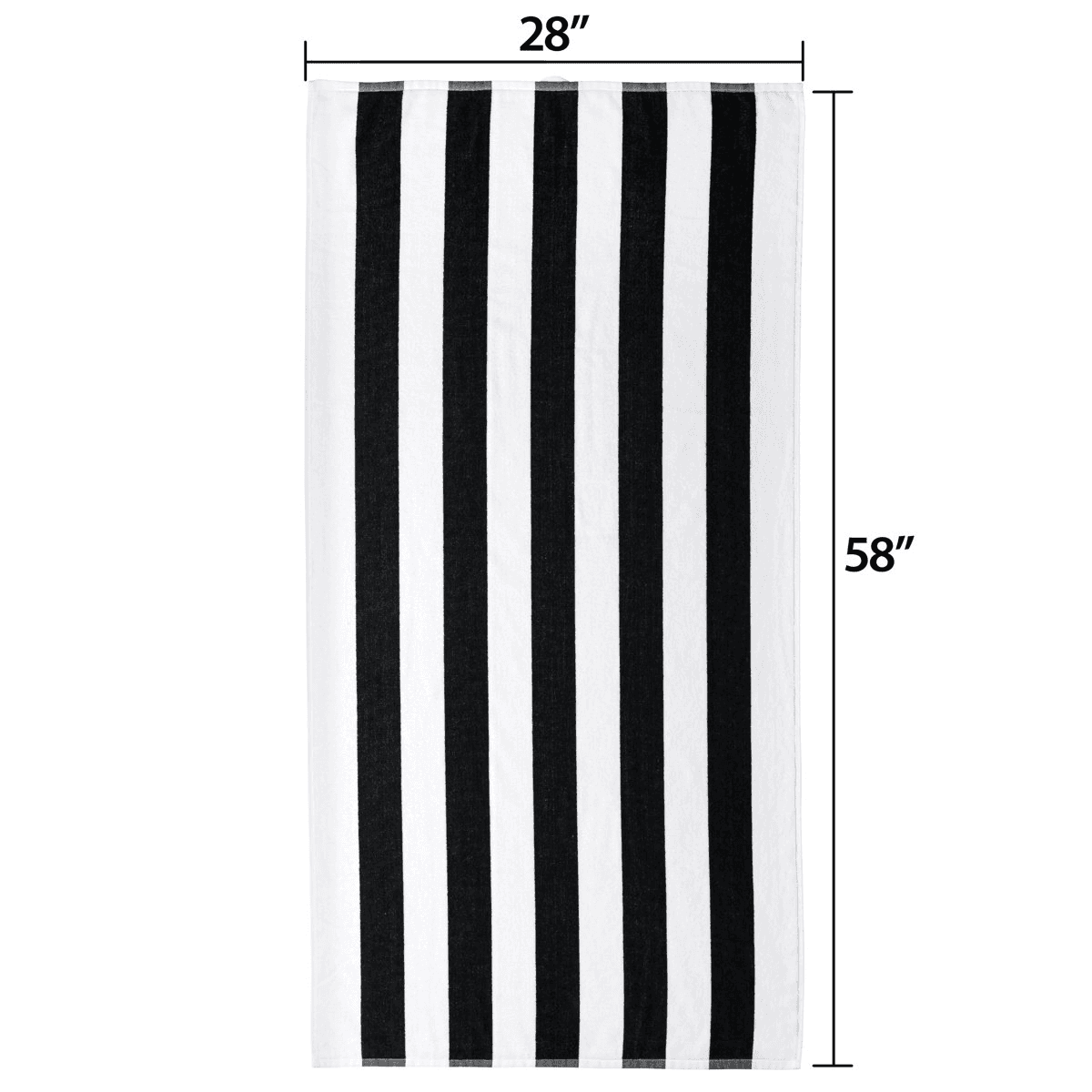 Mainstays Cabana Stripe Beach Towels 4-Pack - Black image 3