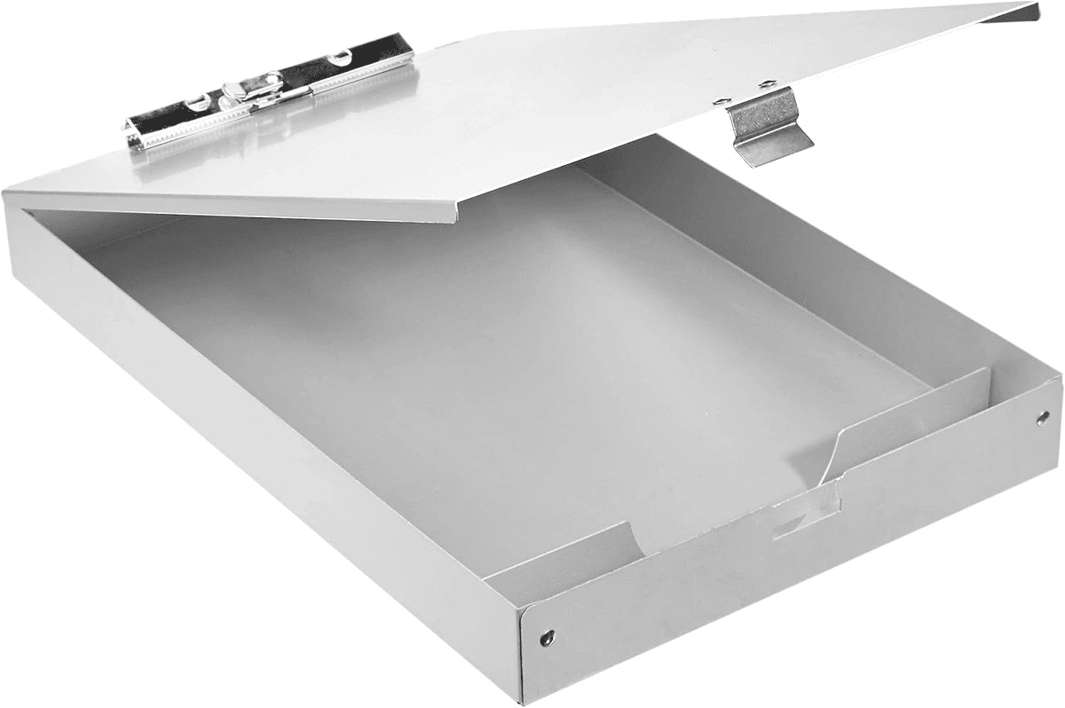 Amazon Basics Two-Tier Aluminum Storage Clipboard - Silver