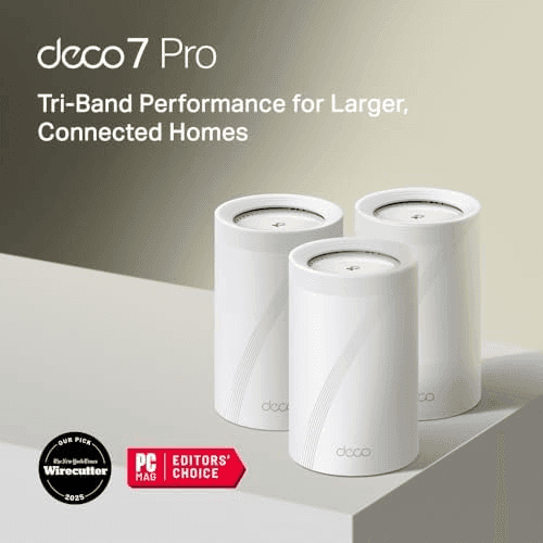 TP-Link Deco 7 Pro BE63 Wi-Fi 7 Mesh System 3-Pack image 2