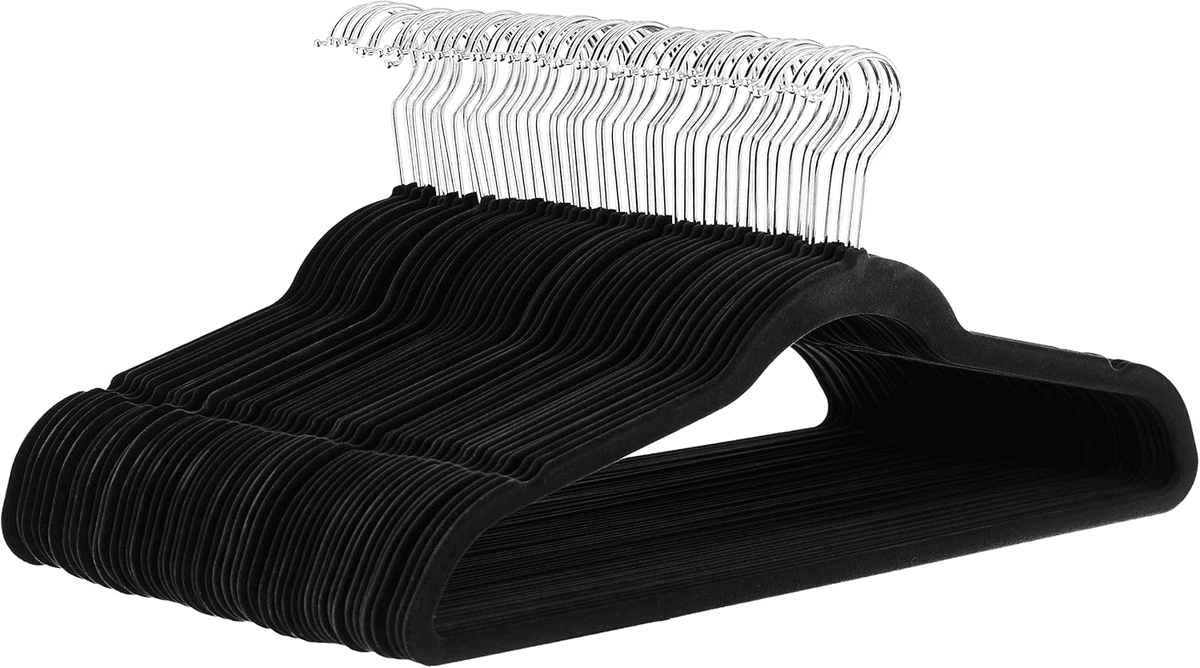 Amazon Basics Velvet Suit Hangers, 50 Pack