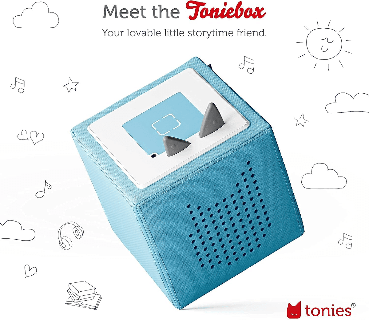 Toniebox 1 Audio Player Starter Set with Playtime Puppy, Light Blue image 2