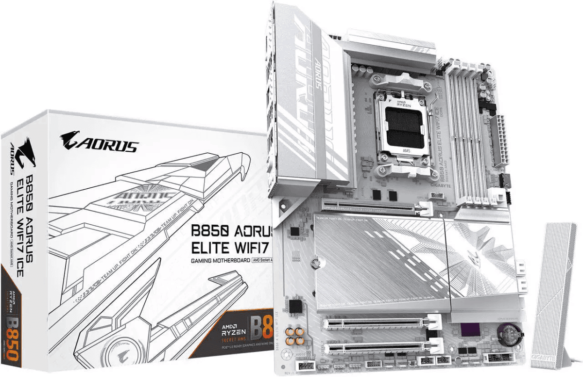 GIGABYTE B850 AORUS ELITE WIFI7 ICE AM5 ATX Motherboard