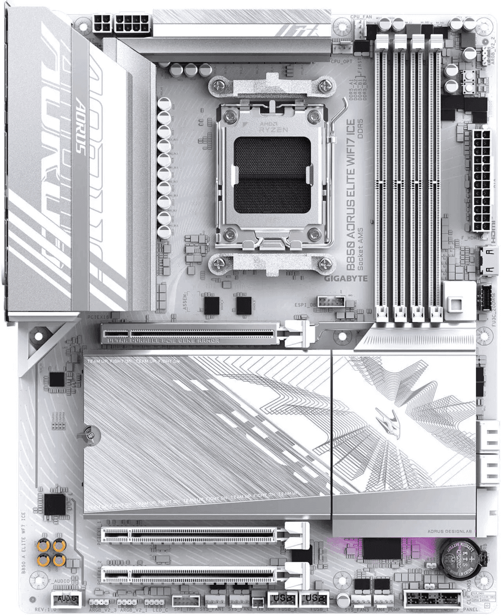 GIGABYTE B850 AORUS ELITE WIFI7 ICE AM5 ATX Motherboard image 2