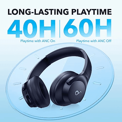 Soundcore Q20i Hybrid ANC Headphones, Blue for $44.99 image 5