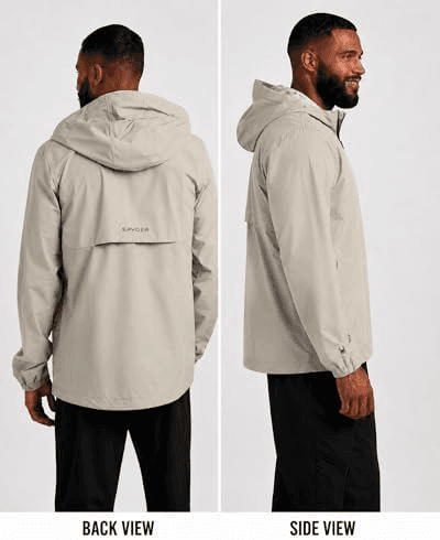 Spyder Men's Waterproof Rain Jacket, Stone Beige, Small image 2