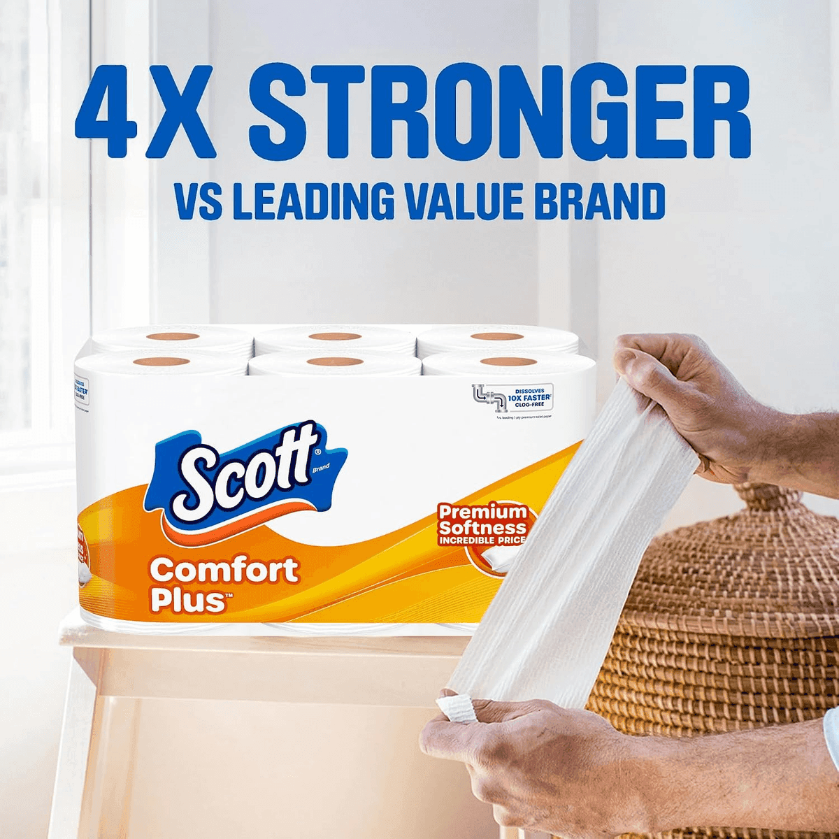 Scott ComfortPlus Toilet Paper, 48 Triple Rolls image 4