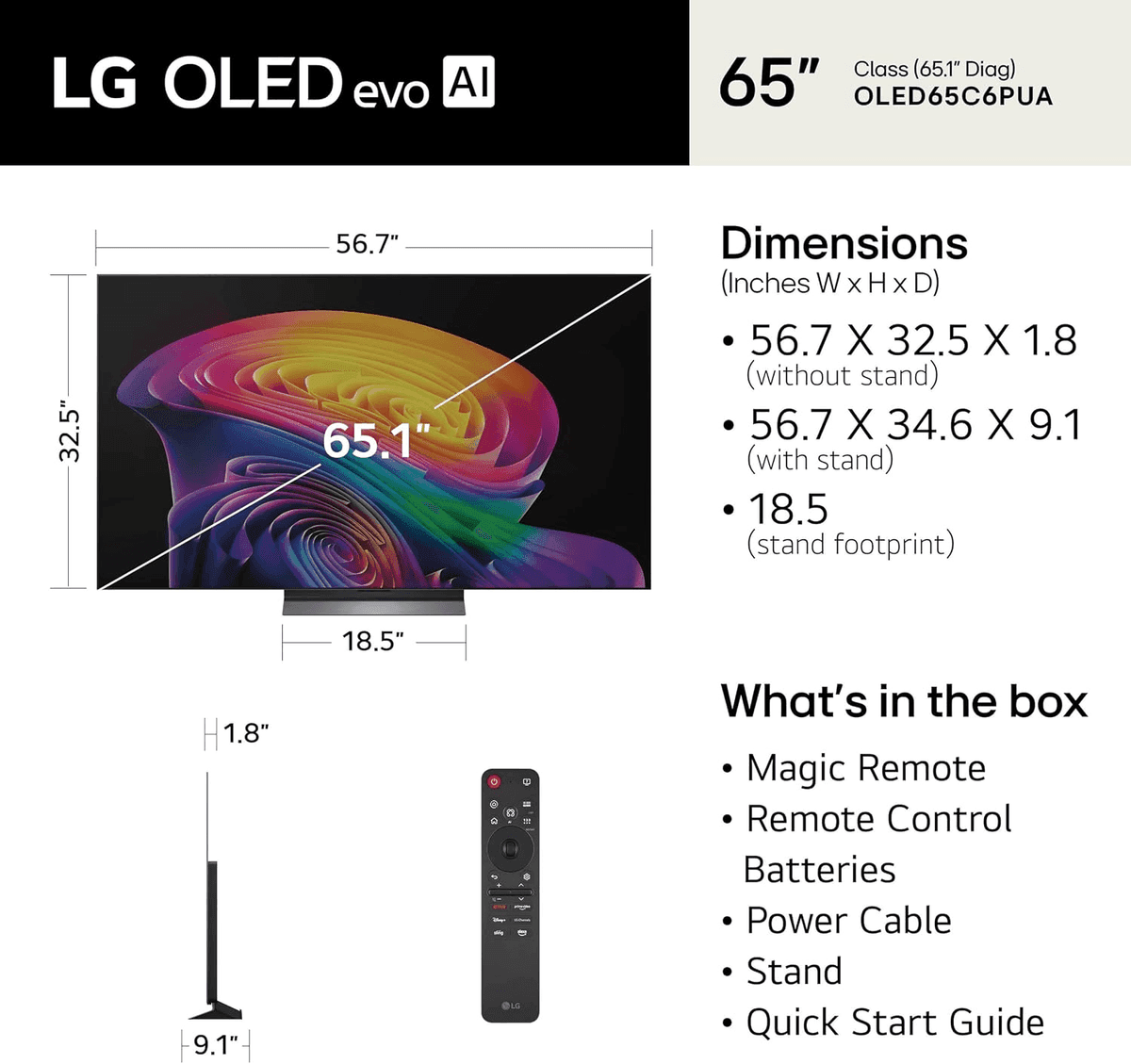 LG 65-Inch OLED evo C6 Series 4K Smart TV (2026) image 2