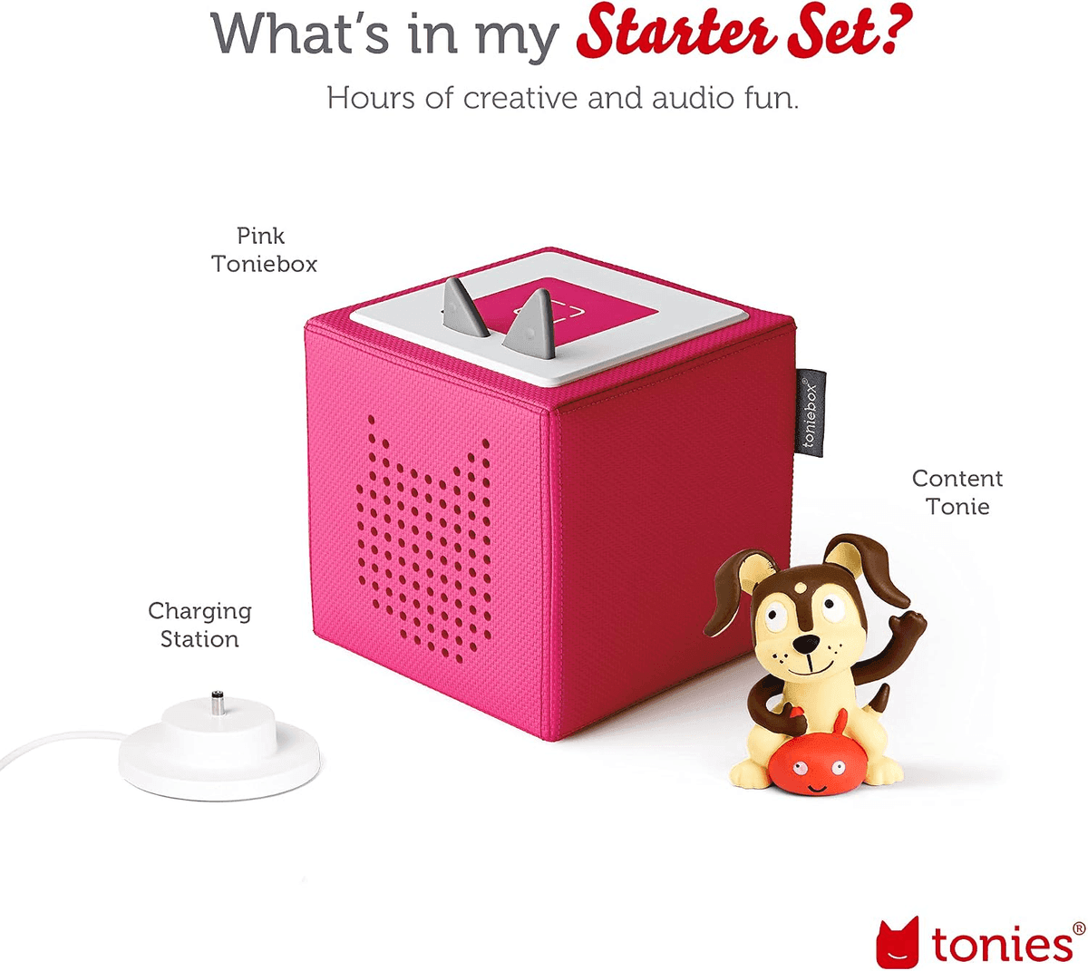 Toniebox 1 Audio Player Starter Set with Playtime Puppy - Pink image 4