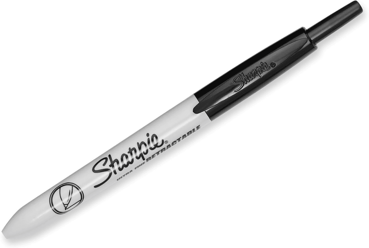 Sharpie Retractable Ultra Fine Point Permanent Markers - Black, 3 Count image 4