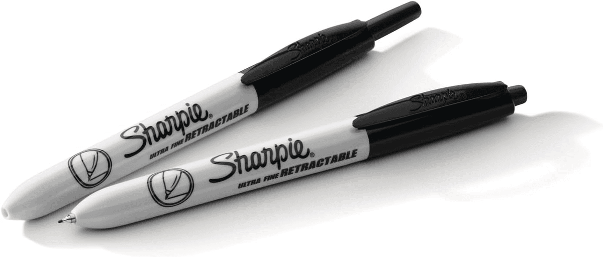 Sharpie Retractable Ultra Fine Point Permanent Markers - Black, 3 Count image 3