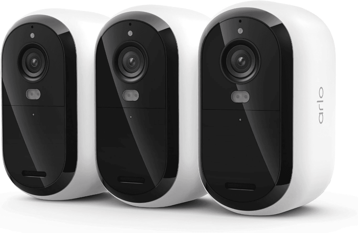 Arlo Essential Battery 2K Outdoor Security Cameras 3-Pack