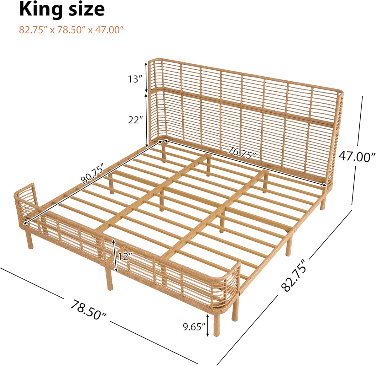 Christopher Knight Home Lamar King Bed Frame for $317.23 image 2