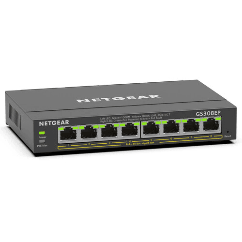 NETGEAR GS308EP 8-Port Gigabit PoE+ Managed Switch