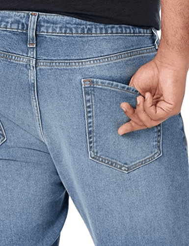 Amazon Essentials Men's Slim Fit Stretch Bootcut Jeans - Light Wash, 30W x 29L image 3