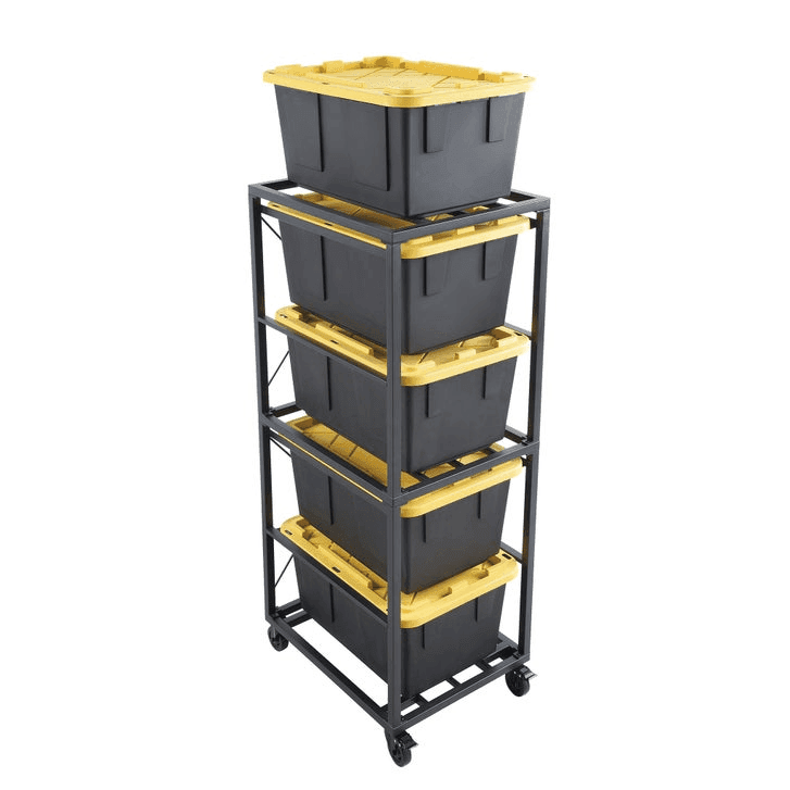 Gorilla Rack 5-Tier Rolling Bin Organizer image 3
