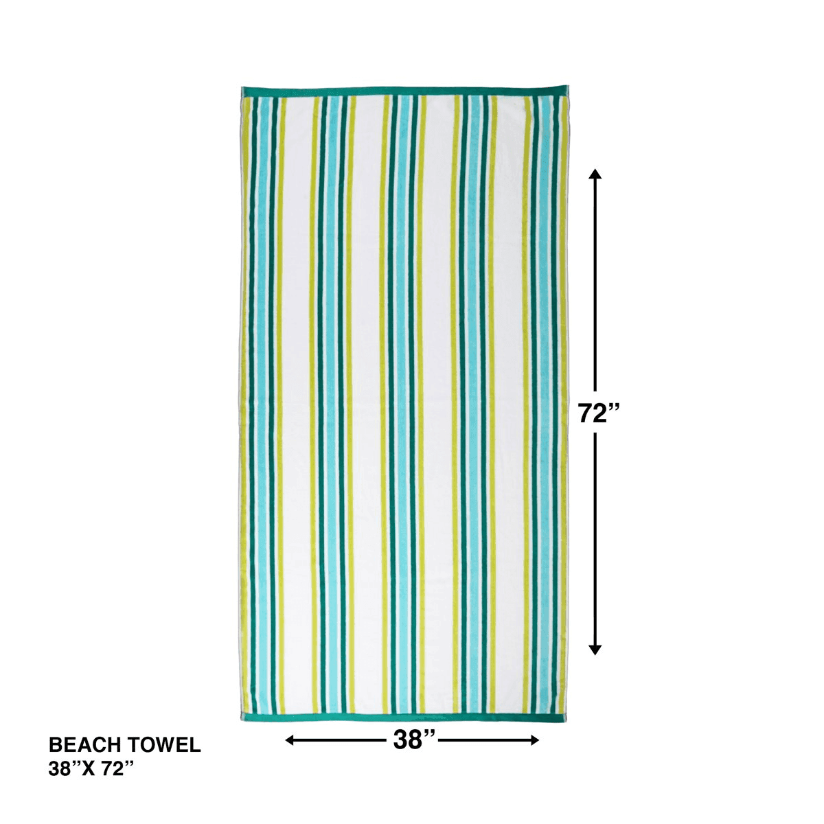Better Homes & Gardens Oversized Cabana Beach Towel, Green image 2