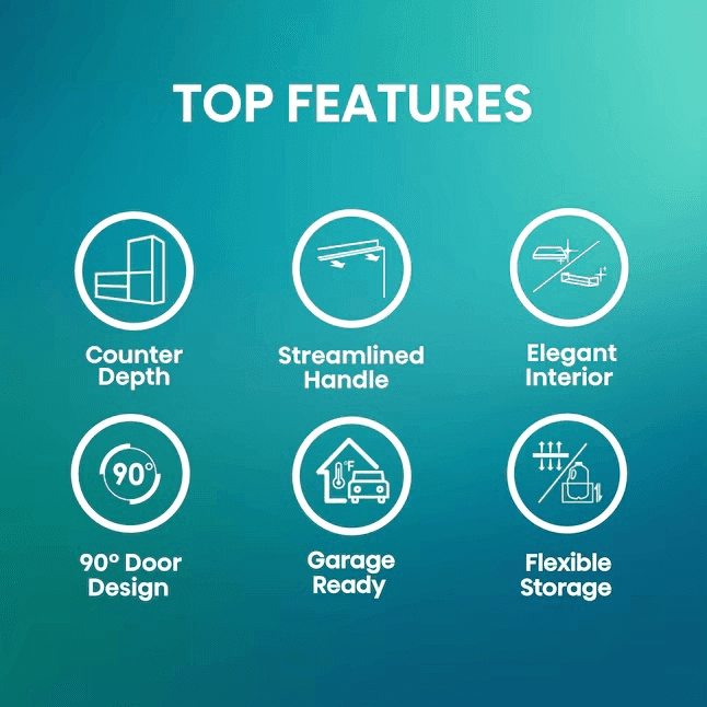 Hisense PureSpace 18.1-Cu. Ft. Counter-Depth Top-Freezer Refrigerator image 3