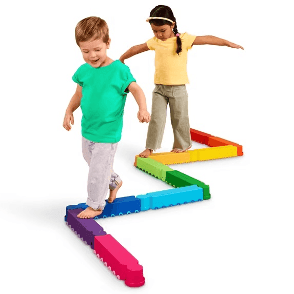 Battat Rainbow Ridge Balance Beams - 10-Piece Set