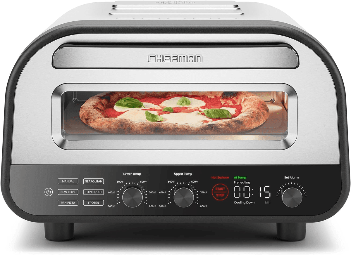 Chefman 12-Inch Indoor Pizza Oven with Pizza Stone and Peel