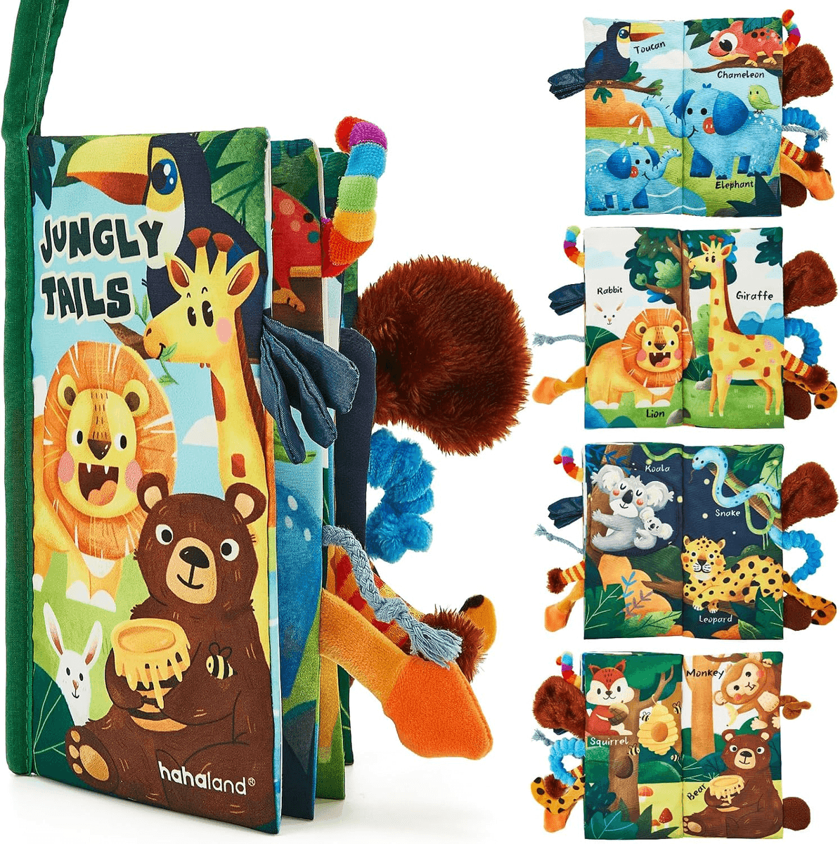 hahaland Jungly Tails Cloth Sensory Baby Book