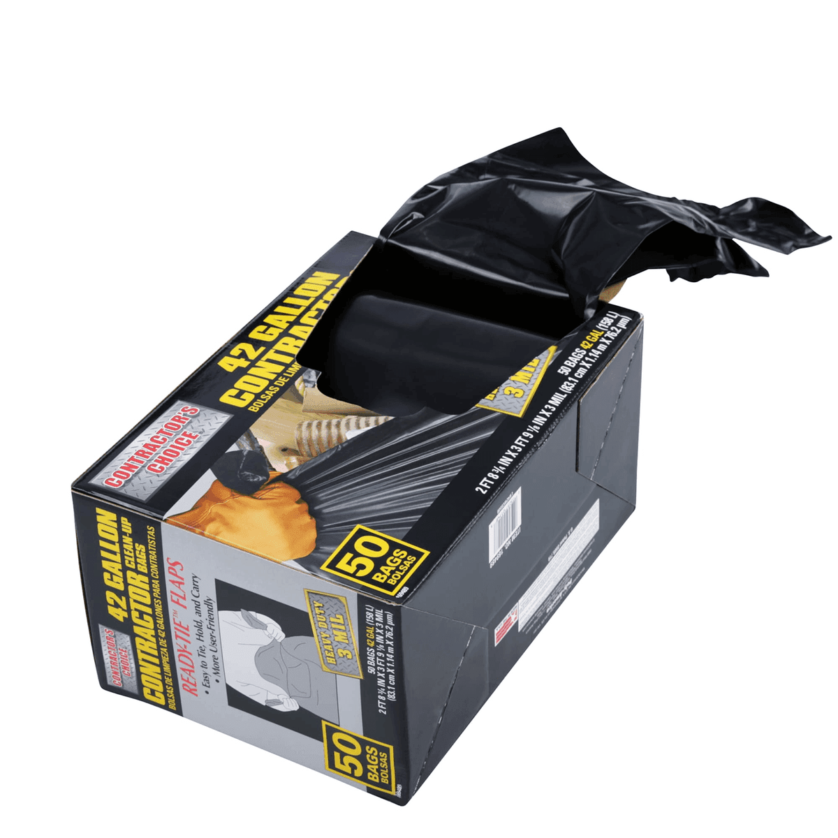Contractor's Choice 42-Gallon Construction Trash Bags - 50 Count image 2