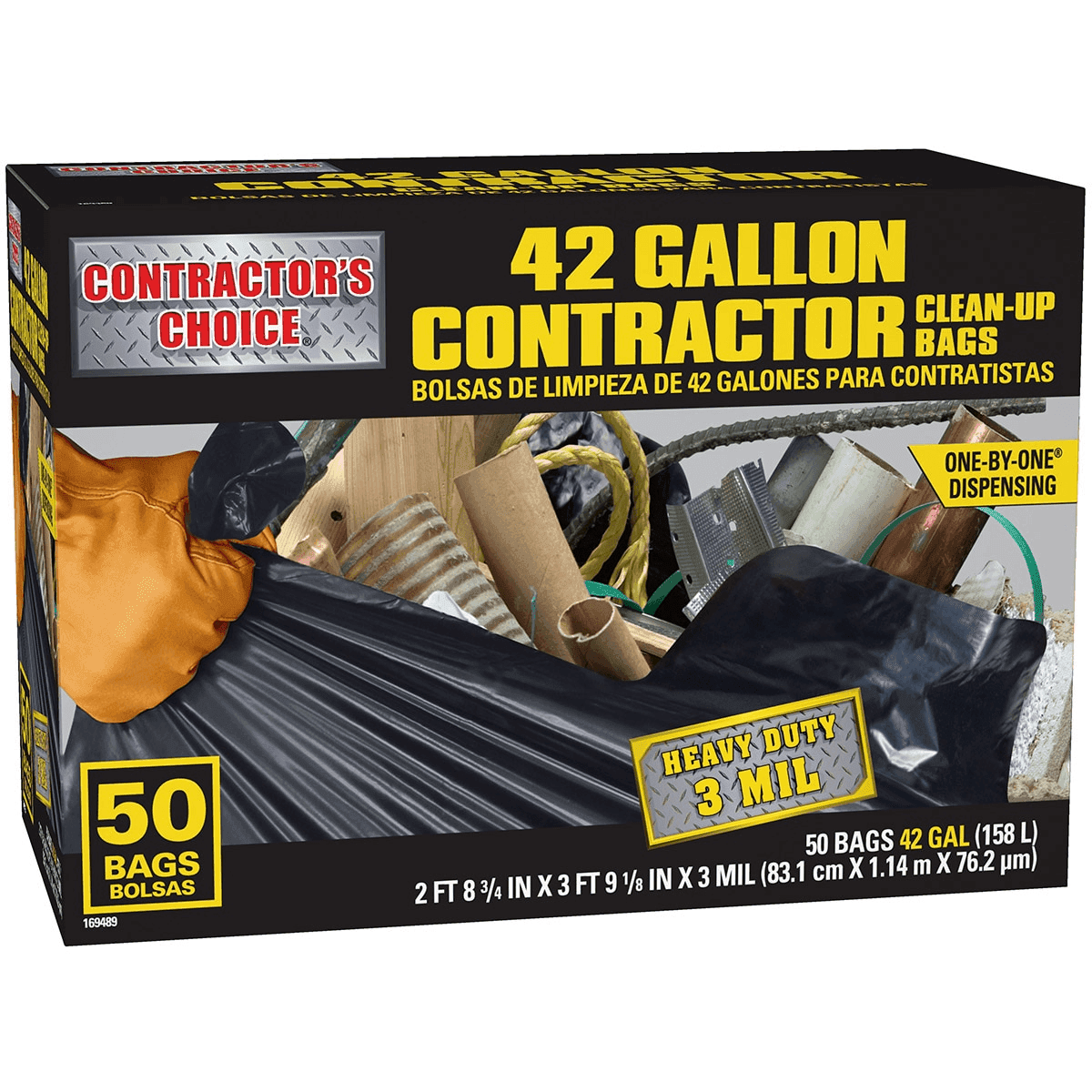 Contractor's Choice 42-Gallon Construction Trash Bags - 50 Count