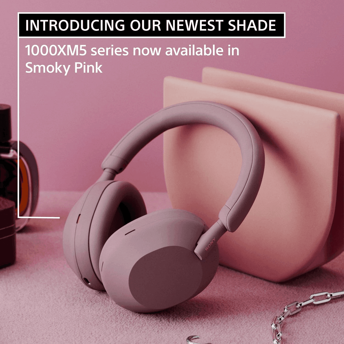 Sony WH-1000XM5 Wireless Noise Cancelling Headphones - Smoky Pink image 2