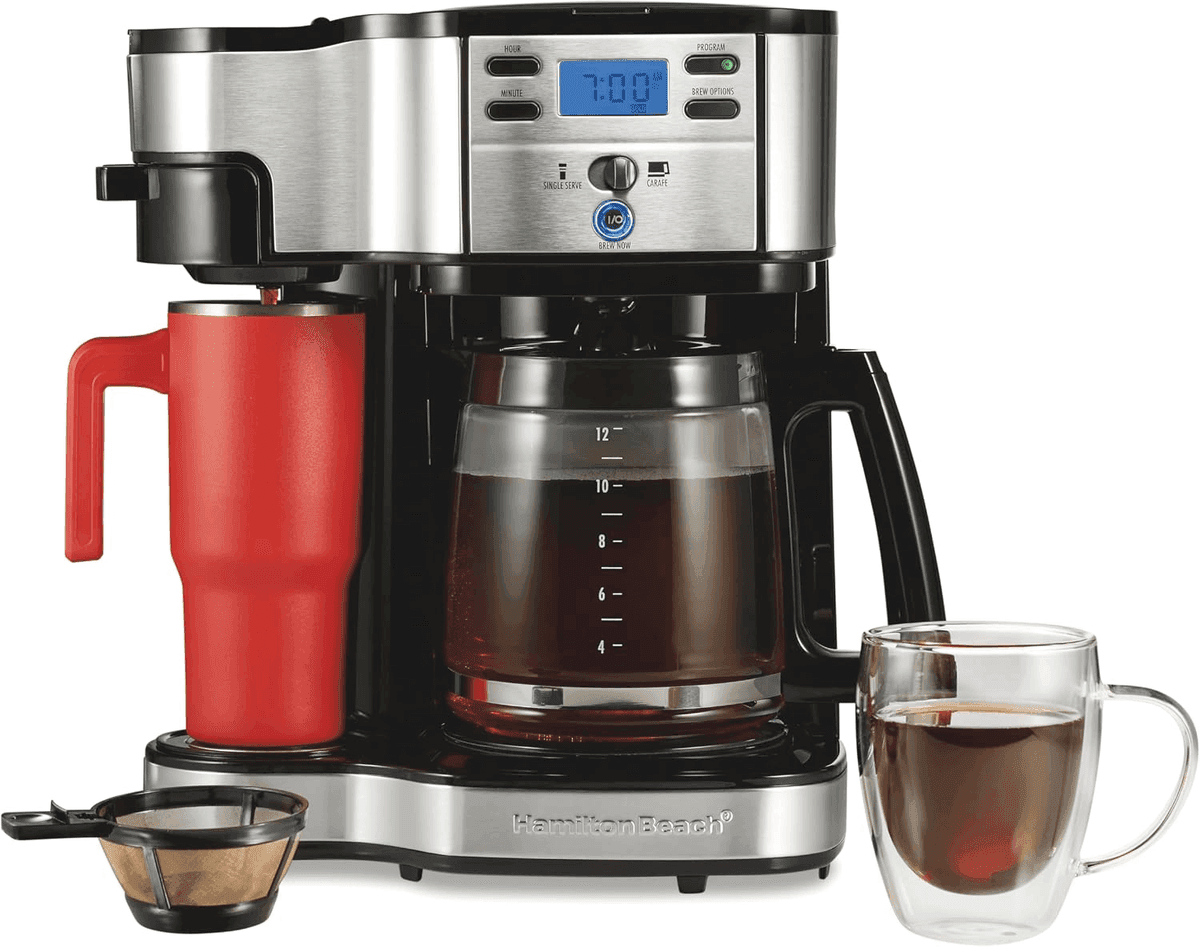 Hamilton Beach 2-Way Brewer 12-Cup and Single-Serve Coffee Maker 49980A