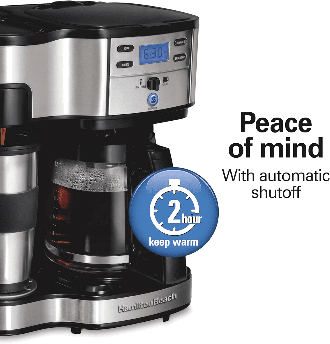 Hamilton Beach 2-Way Brewer 12-Cup and Single-Serve Coffee Maker 49980A image 5