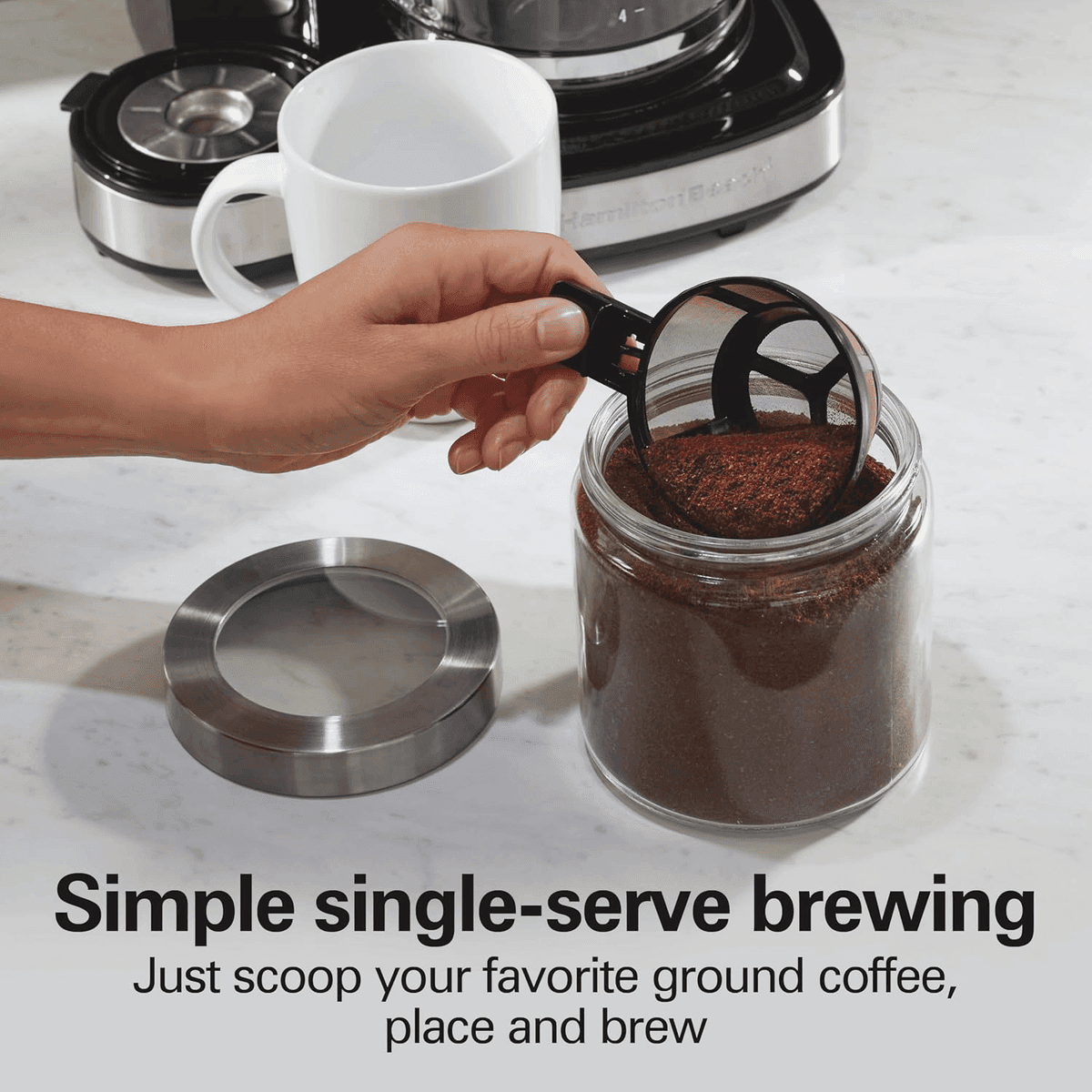Hamilton Beach 2-Way Brewer 12-Cup and Single-Serve Coffee Maker 49980A image 3