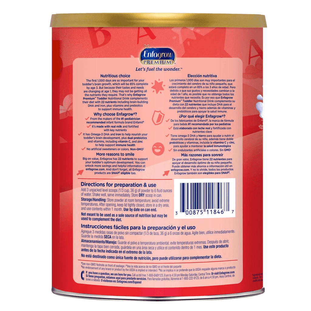 Enfagrow Premium Toddler Nutritional Drink 36.6 oz image 3