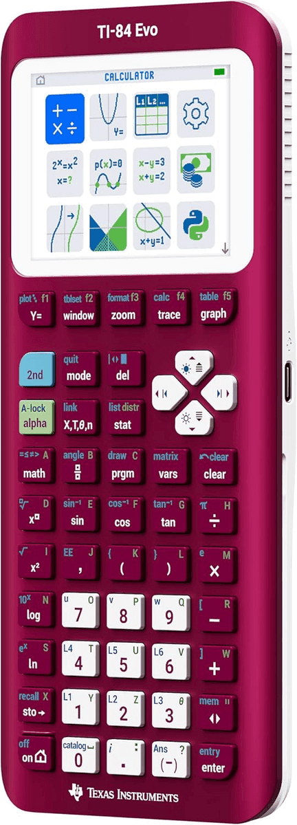 Texas Instruments TI-84 Evo Graphing Calculator - Raspberry image 2