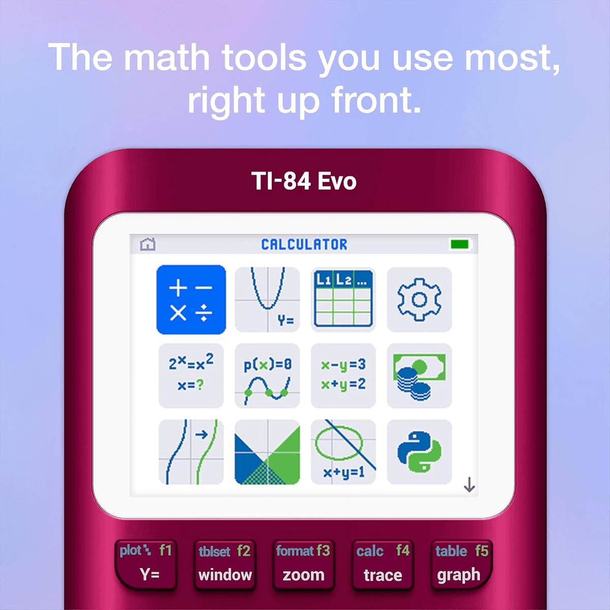 Texas Instruments TI-84 Evo Graphing Calculator - Raspberry image 4