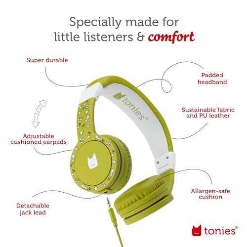 Tonies Foldable Wired Kids Headphones, Green - $13.49 image 3