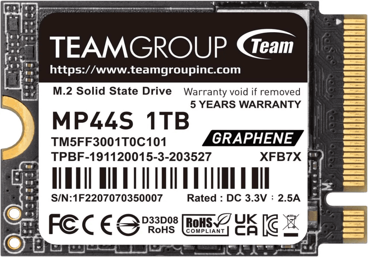 Team Group MP44S 1TB M.2 2230 PCIe 4.0 SSD image 2
