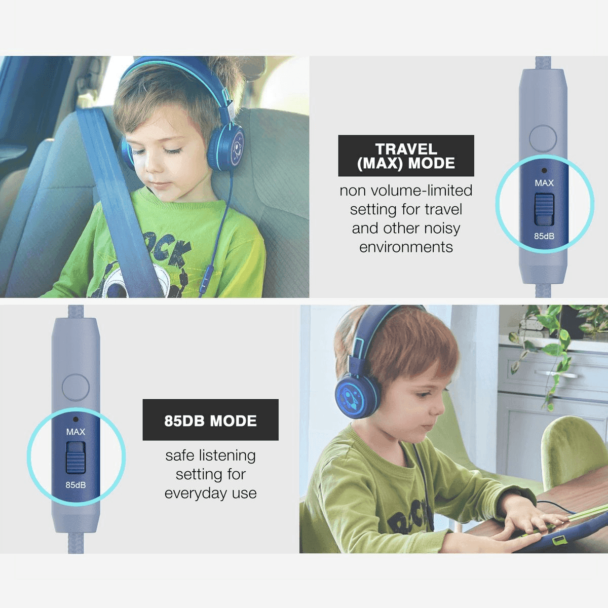 MEE audio KidJamz KJ55U USB-C Kids' Headphones - Blue image 2