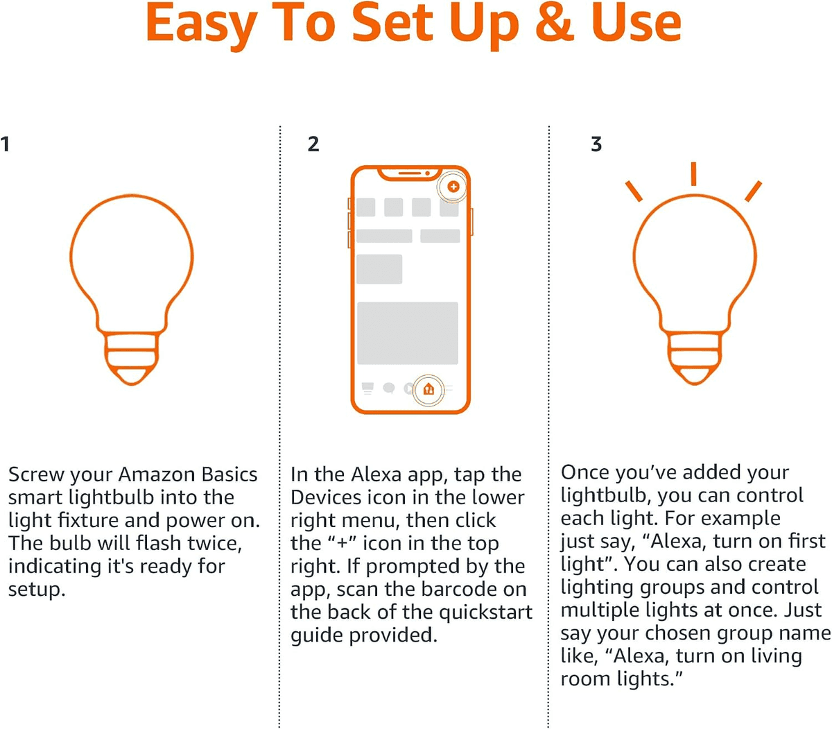 Amazon Basics Smart A19 Color-Changing LED Light Bulb, 1-Pack image 5