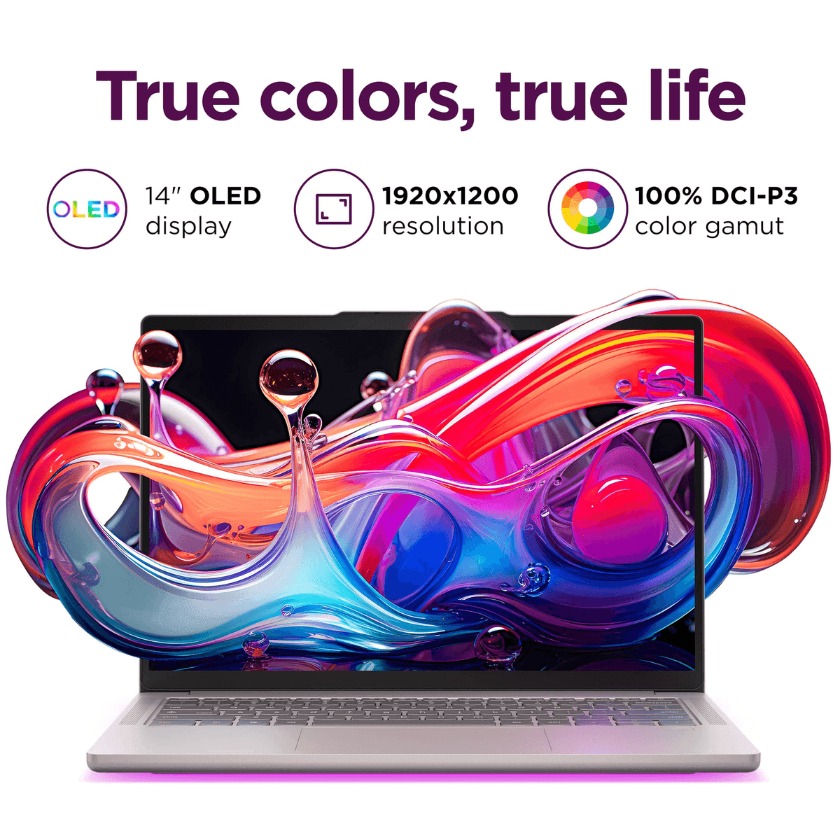 Lenovo Chromebook Plus 14-inch OLED Laptop (16GB/256GB) image 5