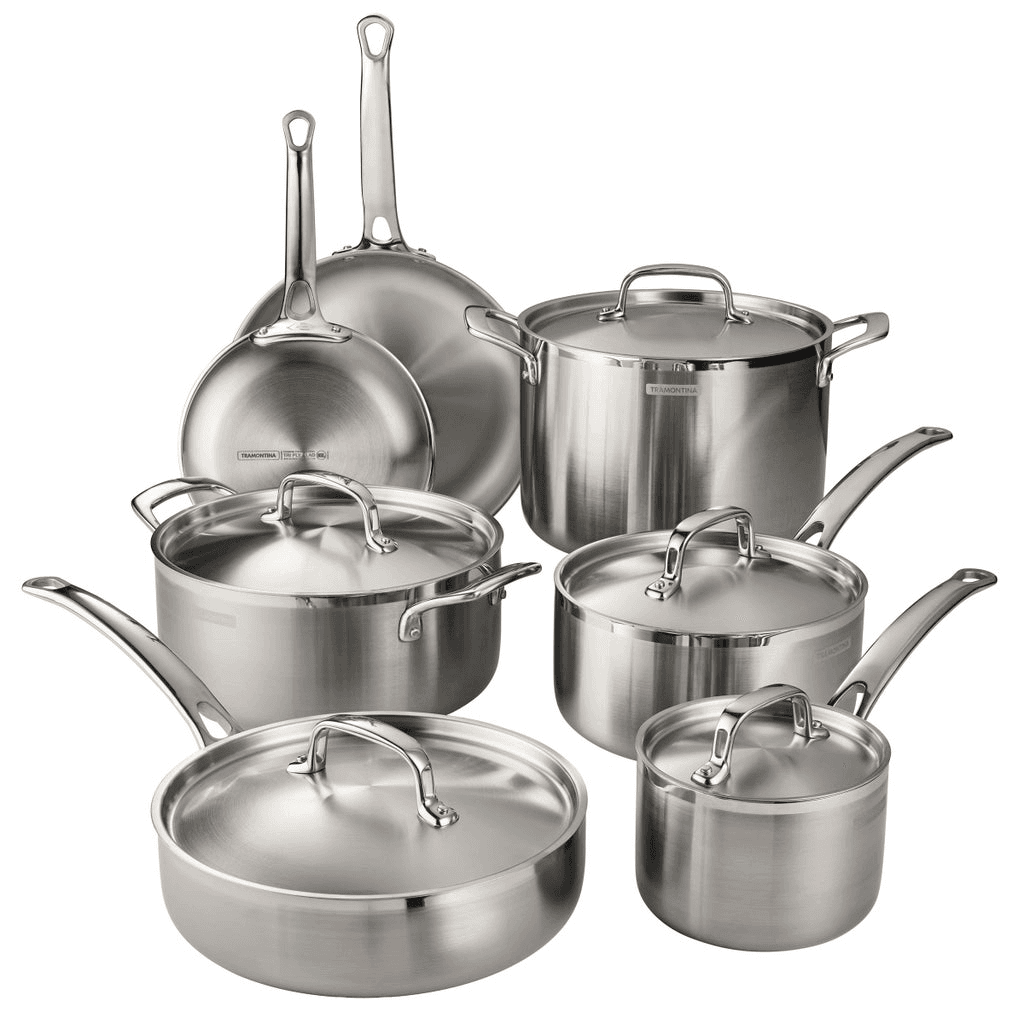 Tramontina 12-Piece Tri-Ply Stainless Steel Cookware Set for $189.99 image 2