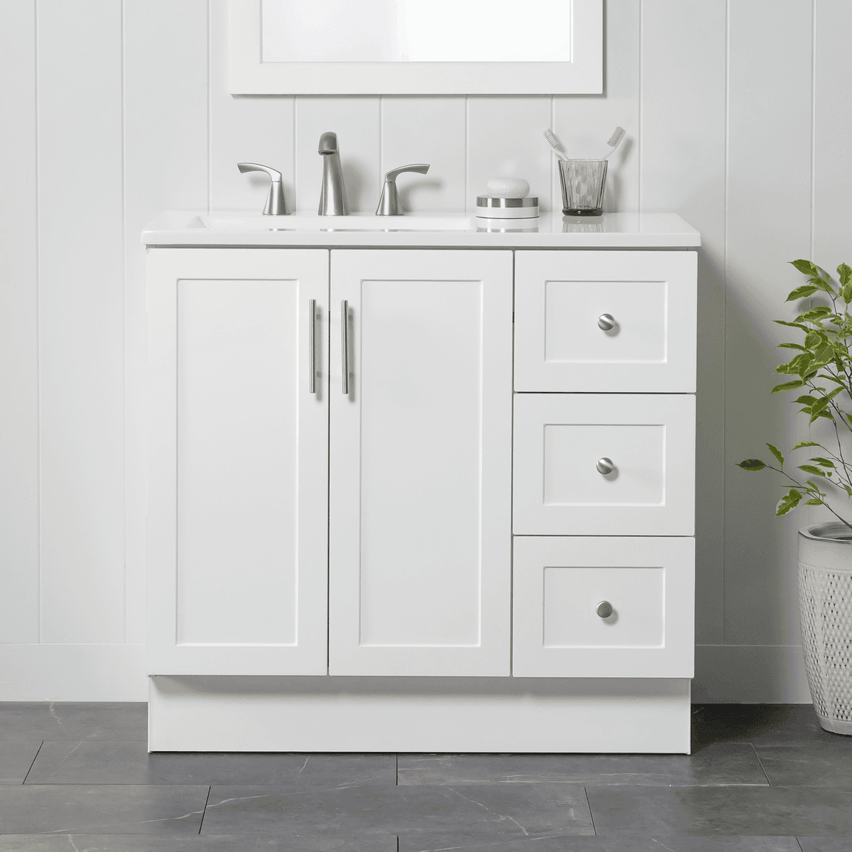 Project Source Davies 36-Inch Bathroom Vanity with Top for $379