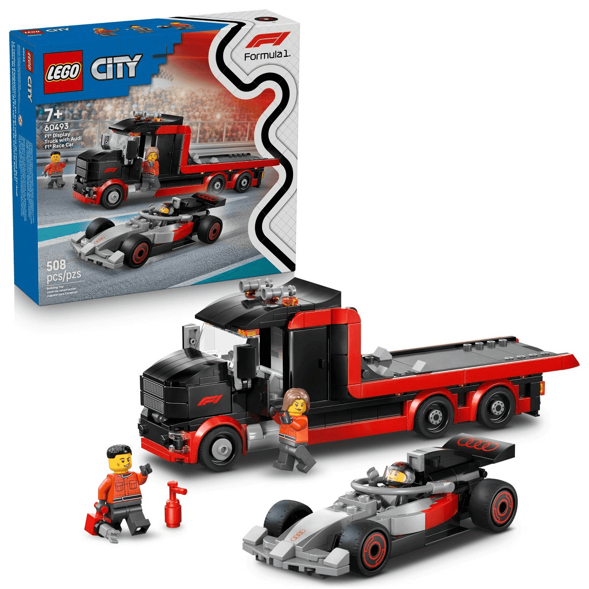 LEGO City F1 Display Truck with Audi F1 Race Car 60493 for $26.99