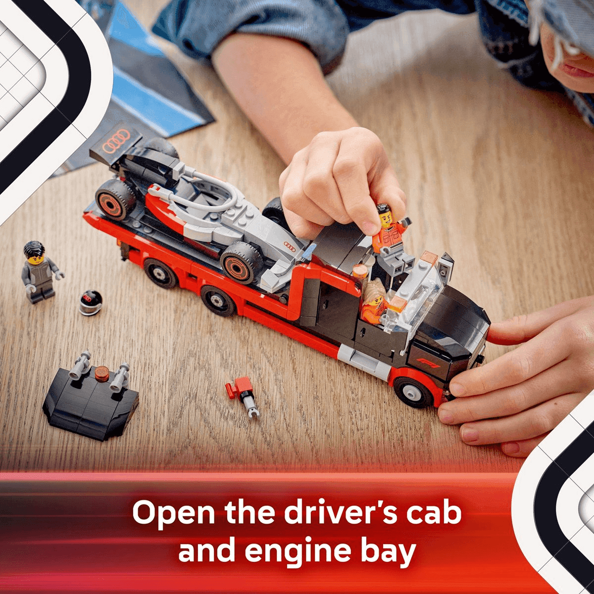 LEGO City F1 Display Truck with Audi F1 Race Car 60493 for $26.99 image 4