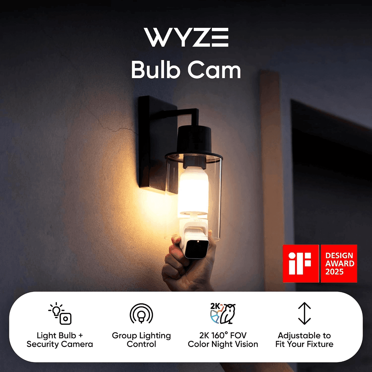 WYZE Bulb Cam 2K Smart Light-Bulb Security Camera for $39.98 image 3