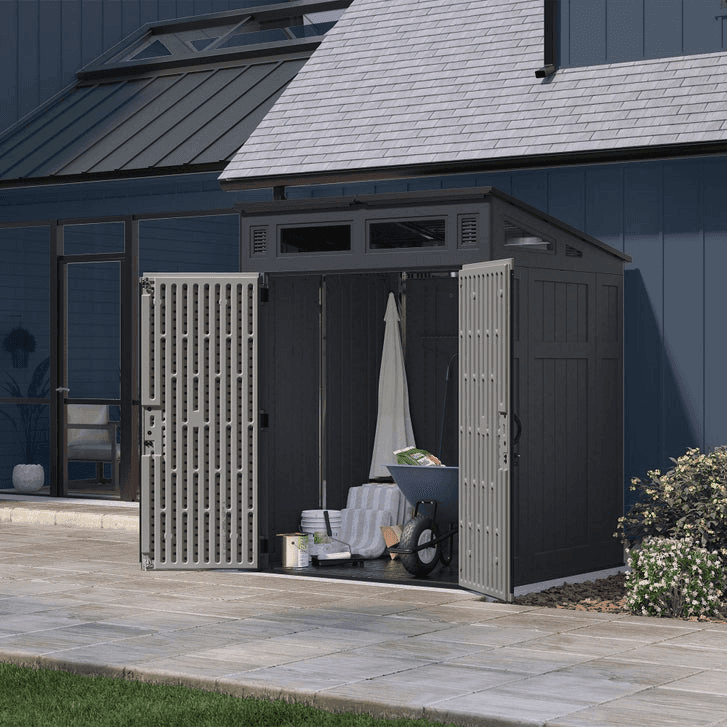 Suncast 6' x 5' Modern Storage Shed for $649.99 image 2