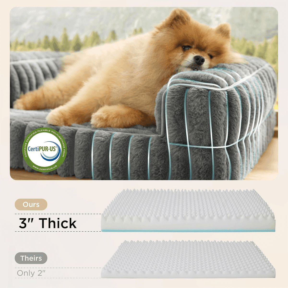 Bedsure ComfyFleece 30-Inch Orthopedic Dog Bed for $39.99 image 3