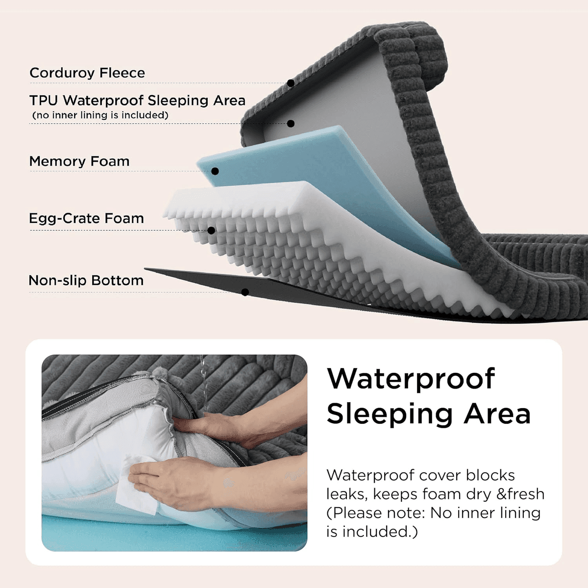 Bedsure ComfyFleece 30-Inch Orthopedic Dog Bed for $39.99 image 4