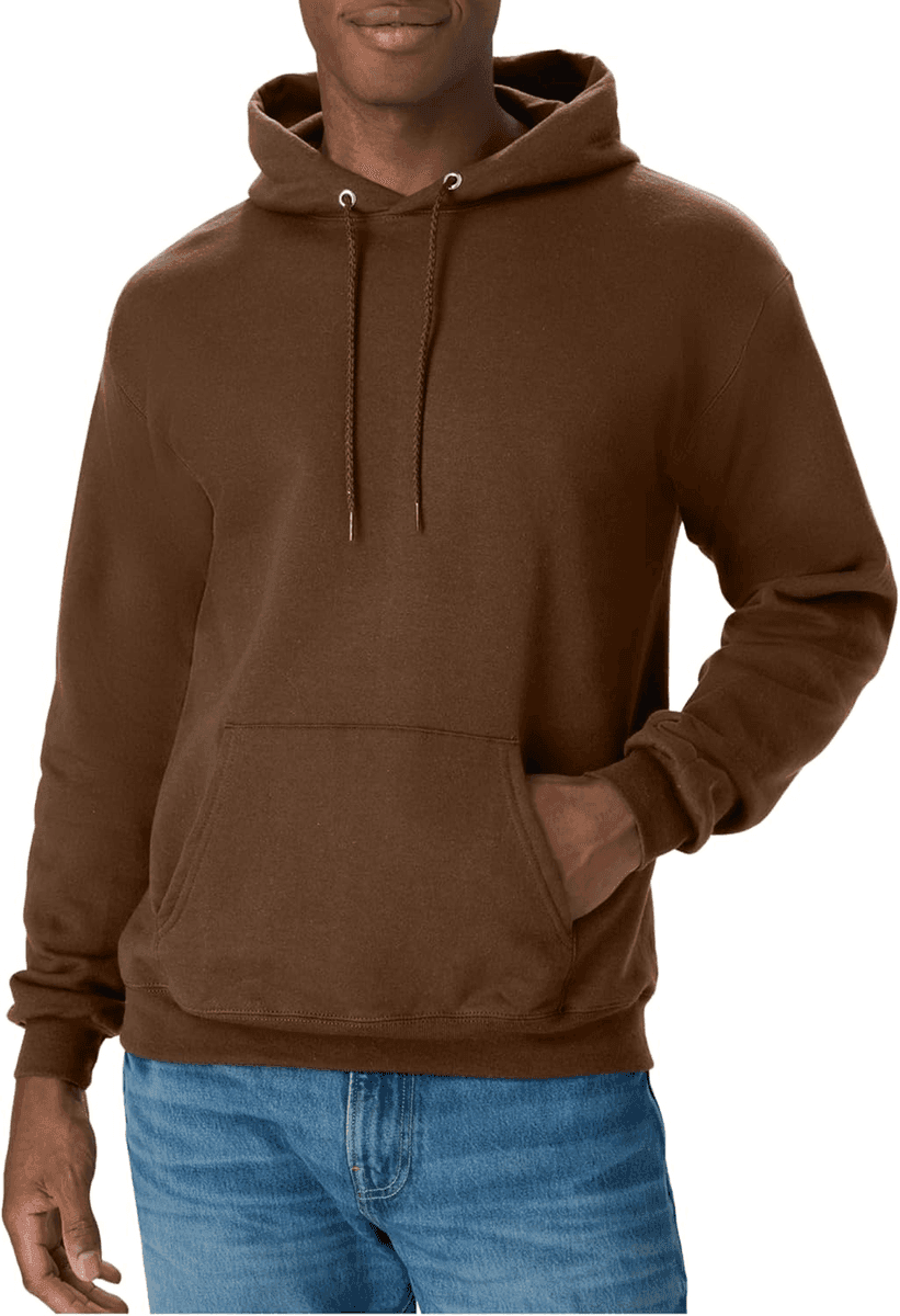 Hanes EcoSmart Fleece Hoodie, Army Brown Small for $11.49