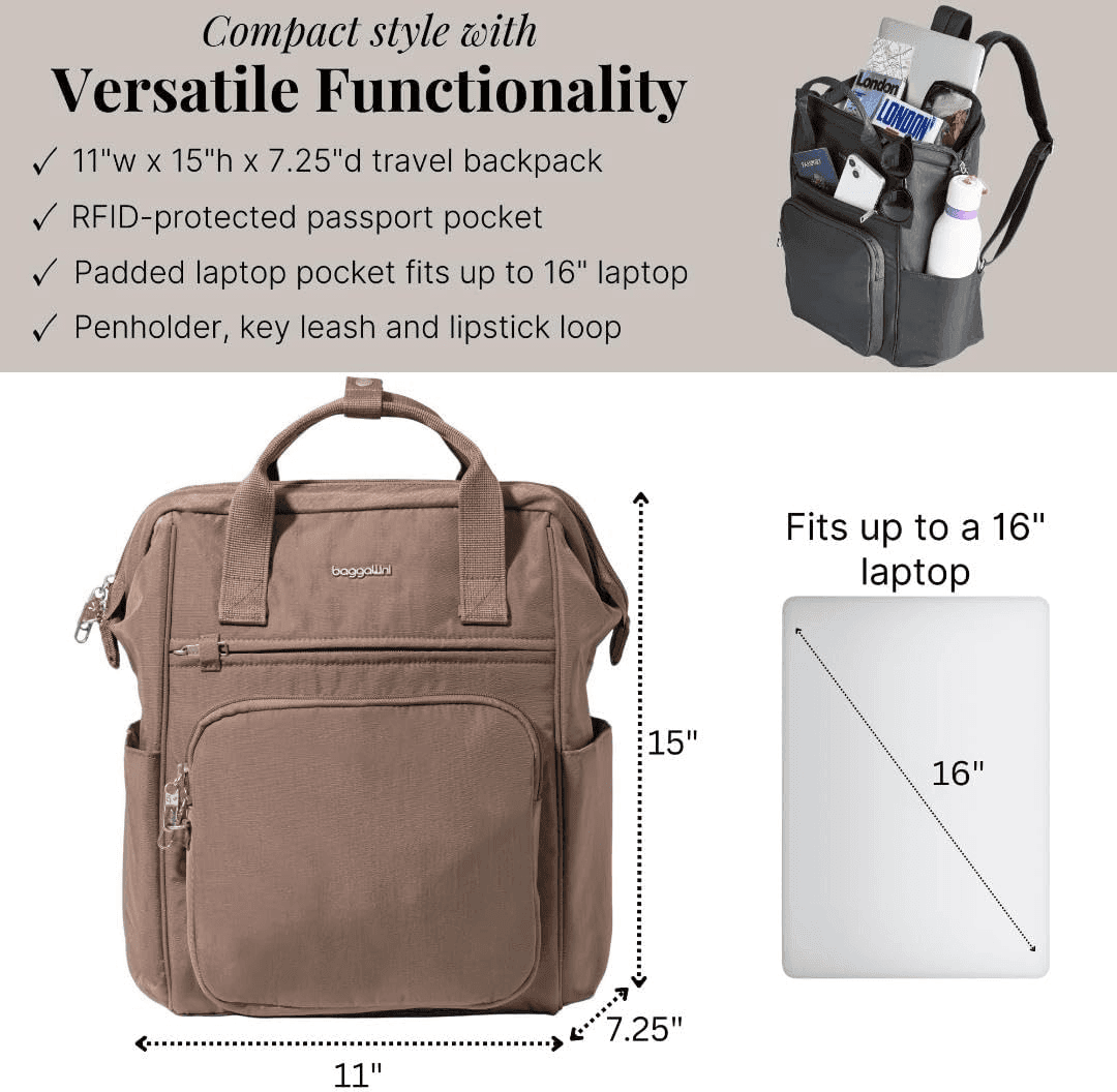 Baggallini Securtex Windsor Laptop Backpack for $97.50 image 3