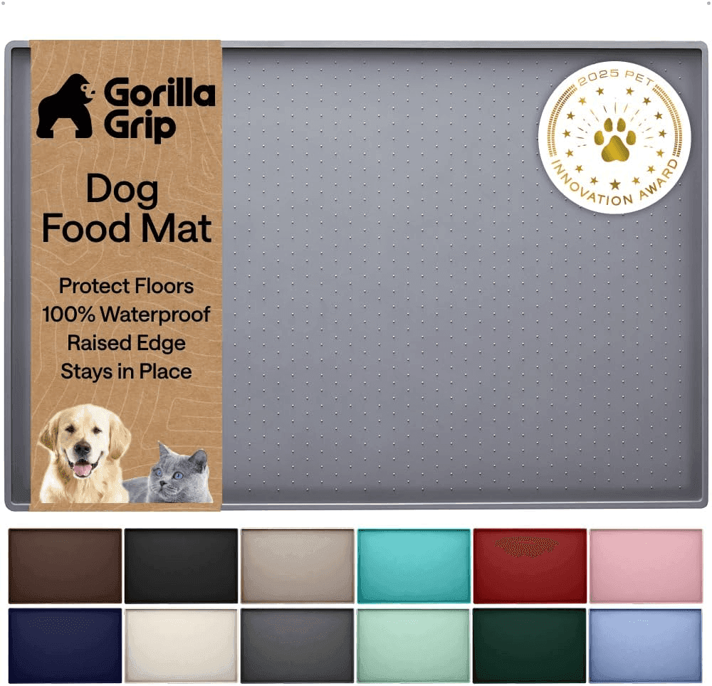Gorilla Grip 18.5 x 11.5-Inch Silicone Pet Food Mat for $8.99