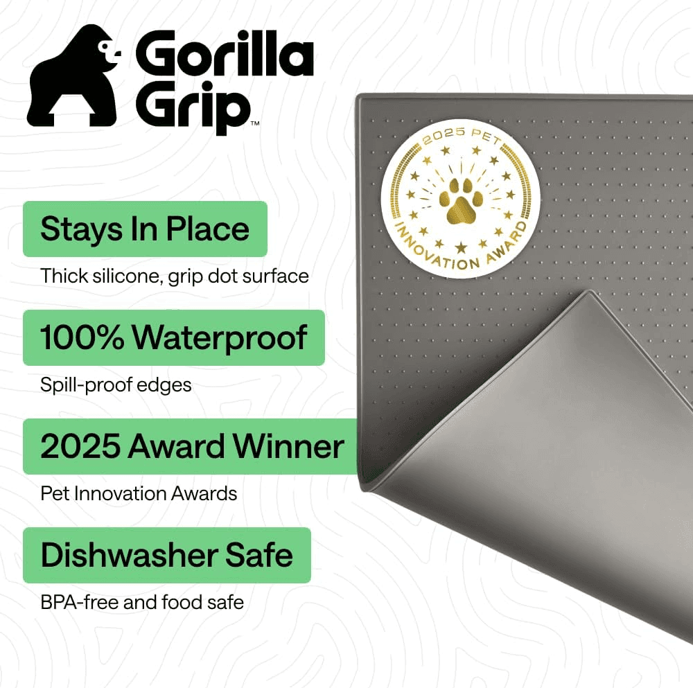 Gorilla Grip 18.5 x 11.5-Inch Silicone Pet Food Mat for $8.99 image 2